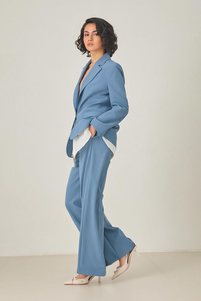 Setre Blue Formal Single Breasted Blazer Jacket Wholesale Clothing Lounge