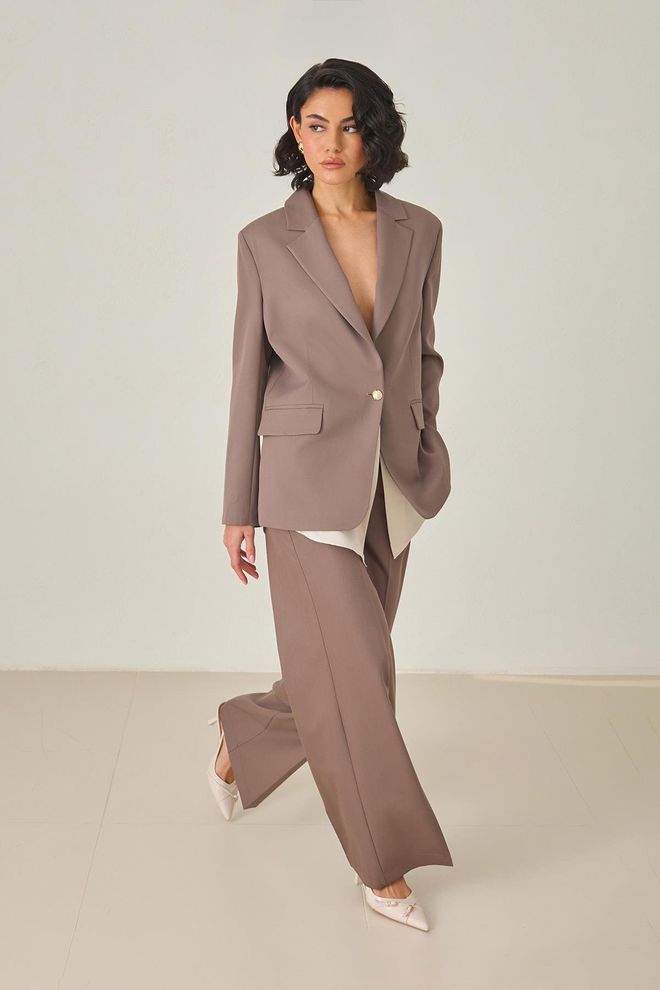 Setre Brown Elegant Formal Jacket Wholesale Clothing Work