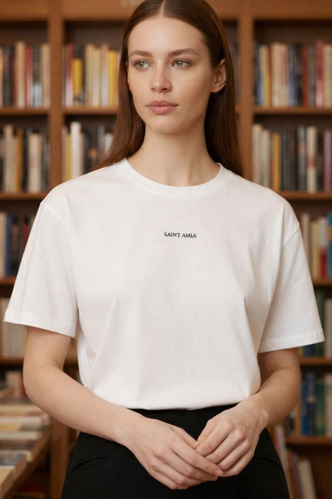 Setre تي شيرت أبيض كاجوال وأزياء الشارع ملابس بالجملة غير رسمي