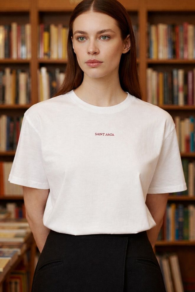 Setre White Casual Elegant Tshirt With Letter Print Wholesale Clothing 1