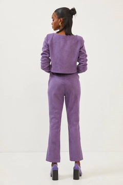 Un mannequin de vêtements en gros porte 16274 - Jacket - Purple, Blouson en gros de Setre en provenance de Turquie