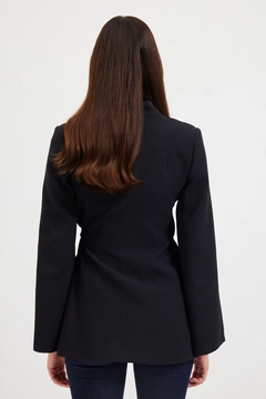 Una modelo de ropa al por mayor lleva 30646 - Jacket - Black, Chaqueta turco al por mayor de Setre