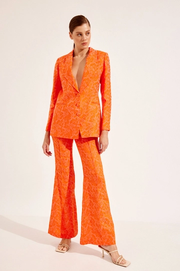 A wholesale clothing model wears  Team - Orange
, Turkish wholesale Suit of Setre