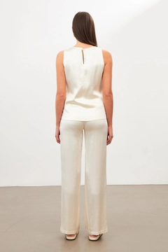 Veleprodajni model oblačil nosi str11284-blouse-cream, turška veleprodaja Bluza od Setre