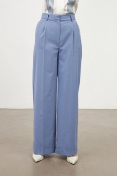 Модель оптовой продажи одежды носит str11341-trousers-blue, турецкий оптовый товар Штаны от Setre.