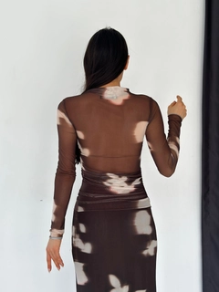 A wholesale clothing model wears SBE10086 - Suit - Brown, Turkish wholesale Suit of Sobe
