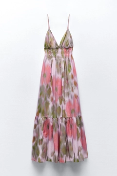 Модел на дрехи на едро носи sbe10745-dress-pink-&-mink, турски едро рокля на Sobe