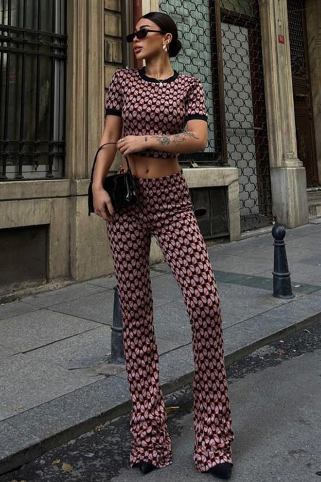 Sobe Istanbul Pak Roze Zwart Groothandel Kleding Casual