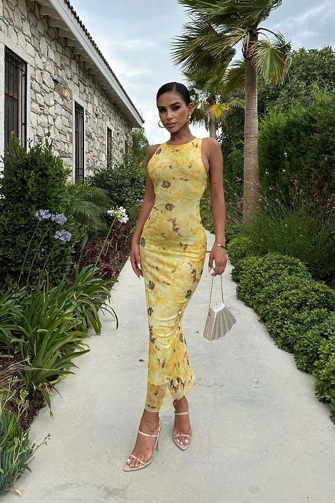 Ilia Vestido Amarelo Roupas por atacado Formal