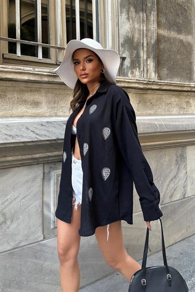 Ilia Shirt Black Wholesale Clothing 4