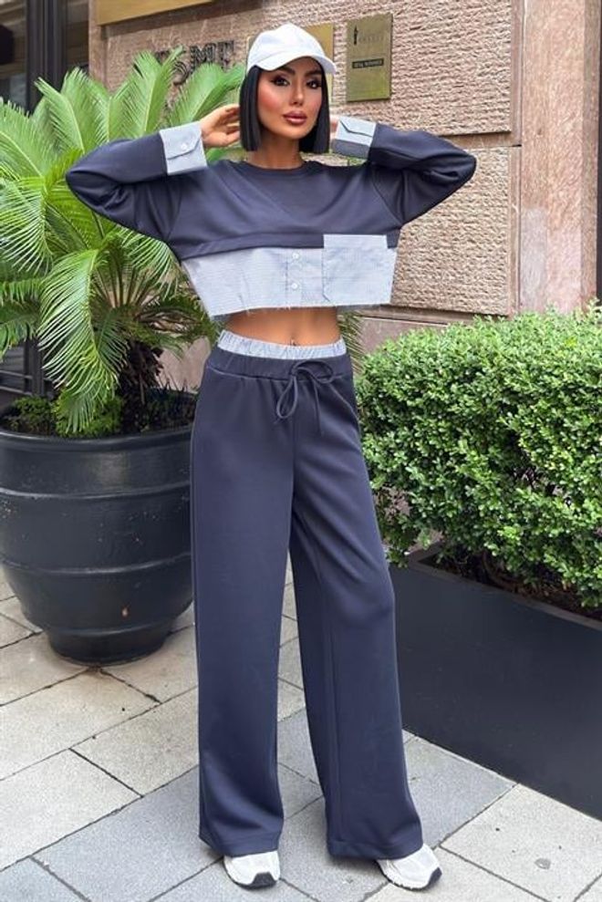 Sobe Istanbul Σετ Μπλε Μαρέν Καθημερινό Αθλητικό Χονδρικό εμπόριο ενδυμάτων Casual