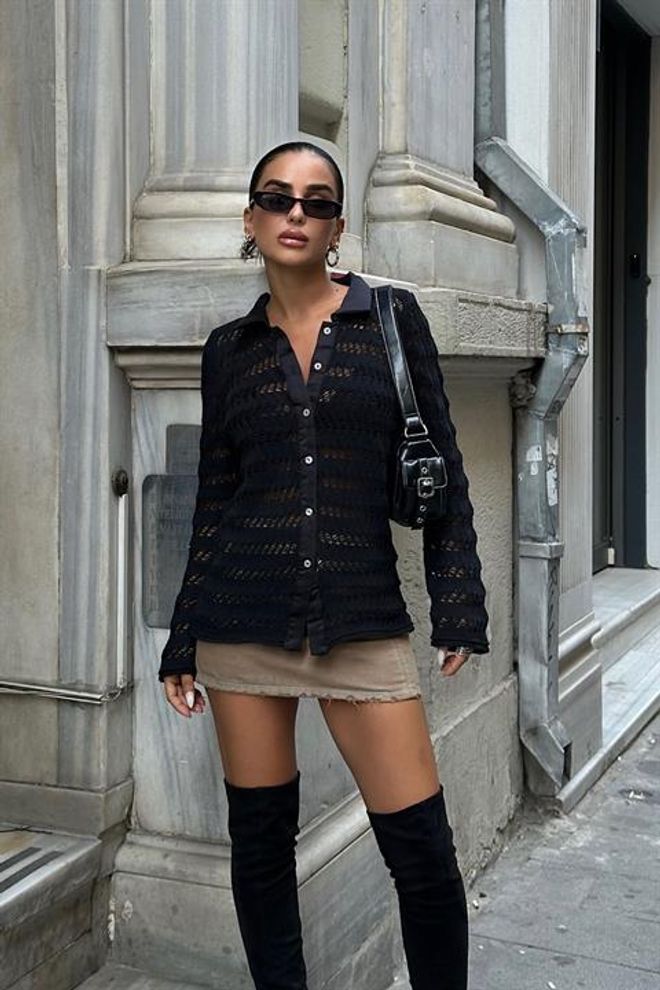 Sobe Istanbul Cardigan In Maglia Con Colletto In Tessuto Abbigliamento all'ingrosso Casuale