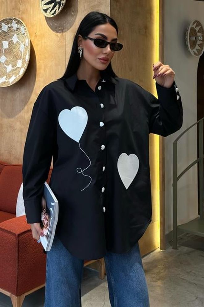 Sobe Istanbul Camicia: Nera Abbigliamento all'ingrosso Casuale