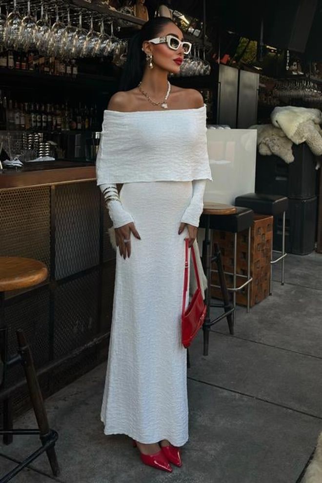 Sobe Istanbul Vrhunska Obleka Z Ovratnikom Madonna Oblačila na debelo Eleganten