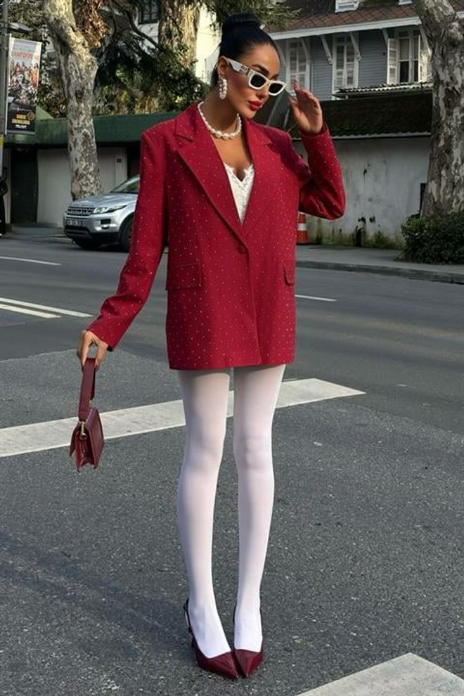 Sobe Istanbul Giacca Blazer Premium Con Dettagli In Pietra Abbigliamento all'ingrosso Formale