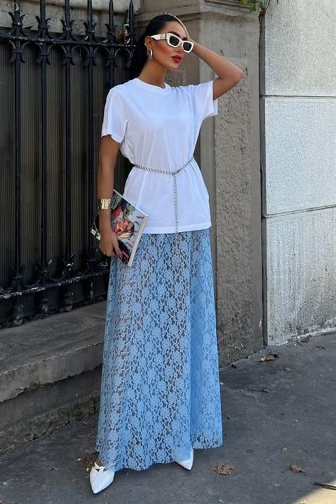 Sobe Istanbul Maxirock Mit Spitze Großhandelskleidung Elegant