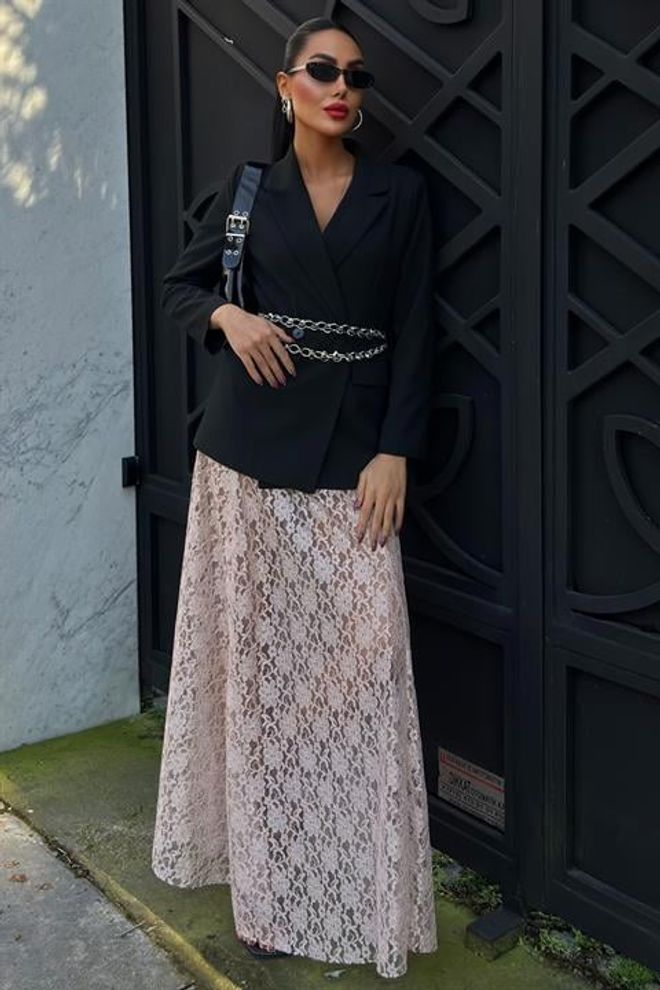 Sobe Istanbul Maxirock Mit Spitze Großhandelskleidung Elegant