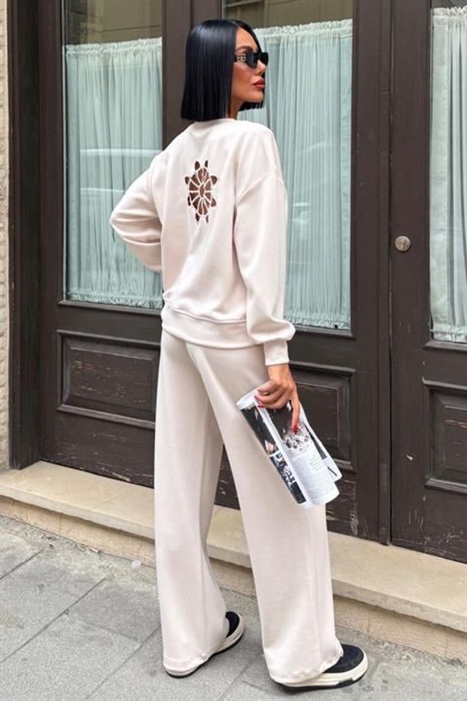 Sobe Istanbul Σετ Μπεζ Casual Αθλητικό Μετρημένο Τζόγκερ Χονδρικό εμπόριο ενδυμάτων Απλό