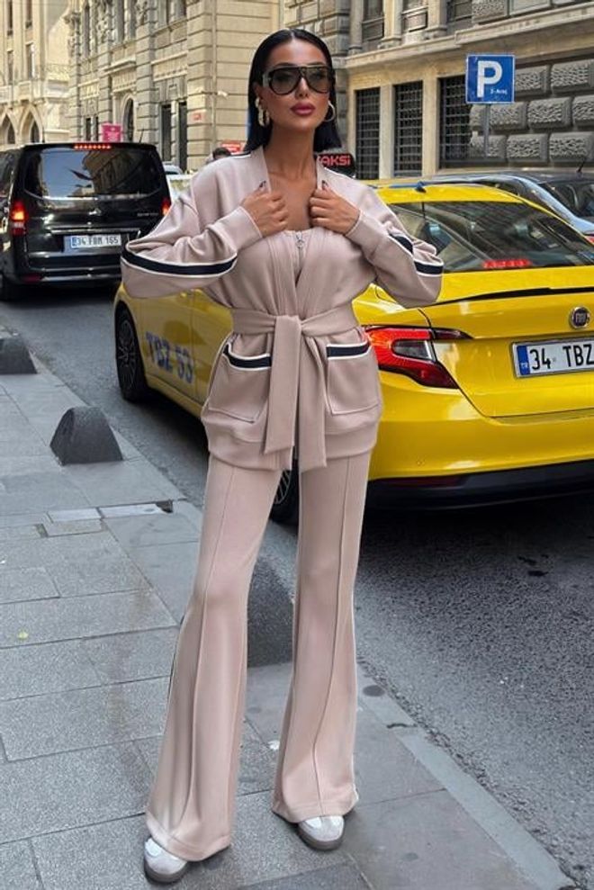 Sobe Istanbul Ensemble Beige Élégant Décontracté Sport Vêtements en gros 5