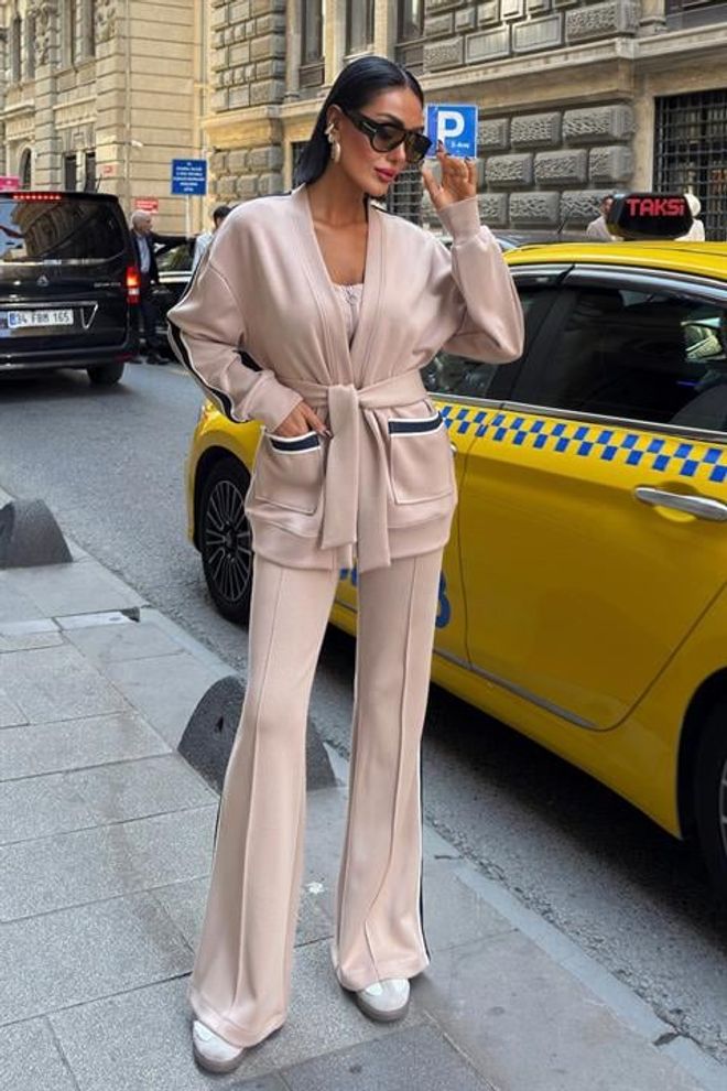 Sobe Istanbul Ensemble Beige Élégant Décontracté Sport Vêtements en gros Décontracté