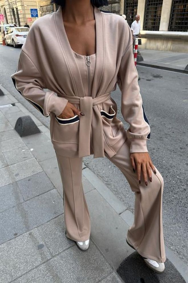 Sobe Istanbul Ensemble Beige Élégant Décontracté Sport Vêtements en gros Printemps