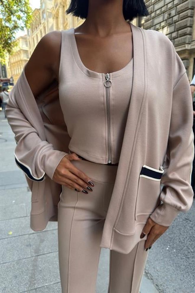 Sobe Istanbul Ensemble Beige Élégant Décontracté Sport Vêtements en gros Streetwear
