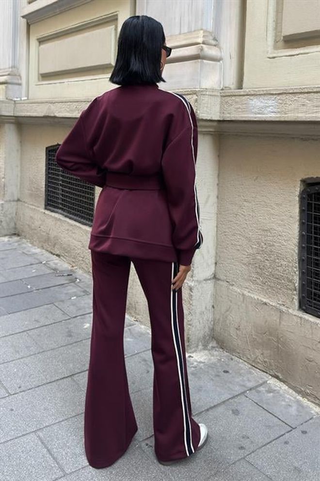 Sobe Istanbul Ensemble Décontracté Sport Rouge Bordeaux Vêtements en gros Sport