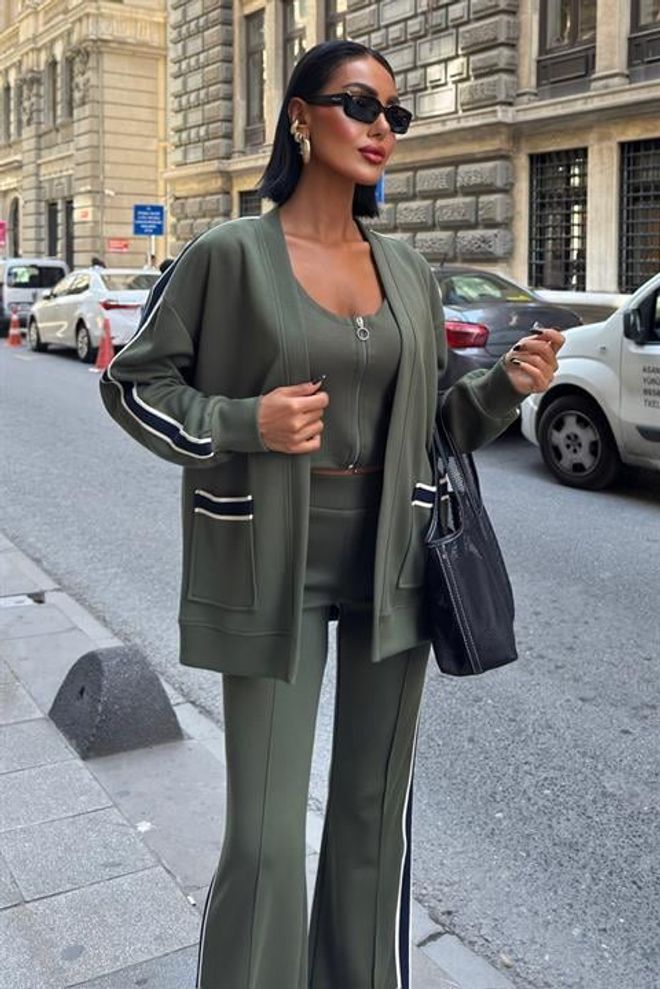 Sobe Istanbul Ensemble Décontracté Sport Streetwear Kaki Vêtements en gros Sport