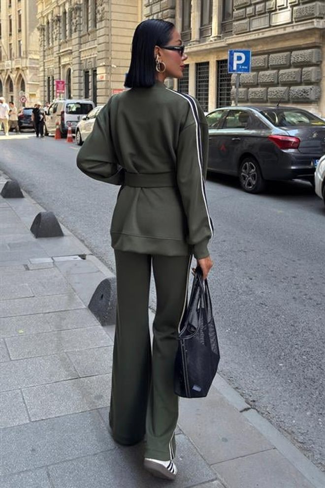 Sobe Istanbul Ensemble Décontracté Sport Streetwear Kaki Vêtements en gros 5