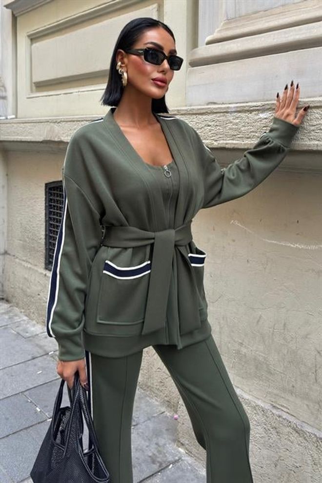 Sobe Istanbul Ensemble Décontracté Sport Streetwear Kaki Vêtements en gros Travail