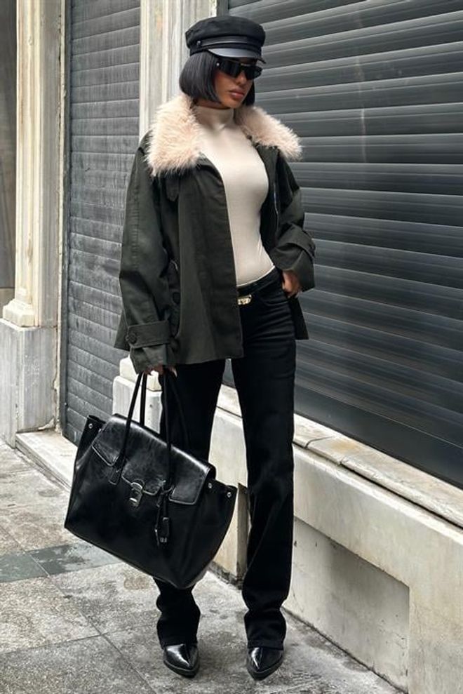 Sobe Istanbul Μαύρο Oversized Fit Casual Πουκάμισο Μπουφάν Χονδρικό εμπόριο ενδυμάτων Casual