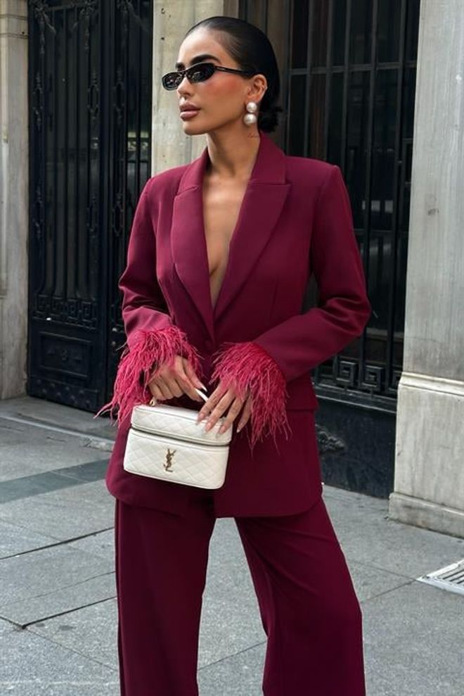 Sobe Istanbul Set Bordo Crvena Elegantan Formalni Glamurozan Veleprodaja odjeće 5