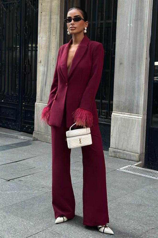 Sobe Istanbul Set Bordo Crvena Elegantan Formalni Glamurozan Veleprodaja odjeće Posao