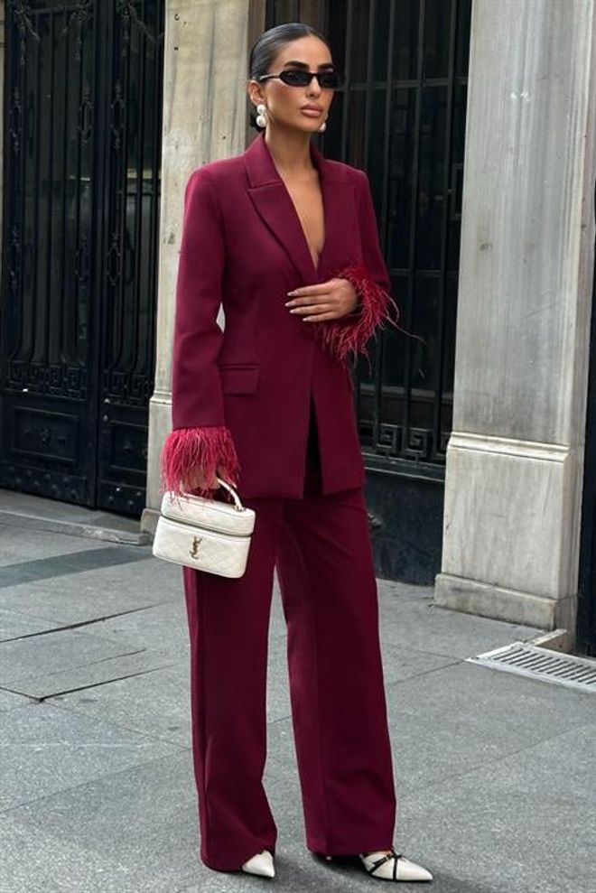 Sobe Istanbul Set Bordo Crvena Elegantan Formalni Glamurozan Veleprodaja odjeće 1