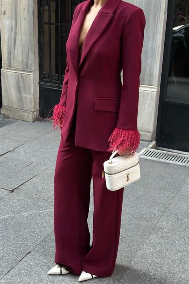 Sobe Istanbul Set Bordo Crvena Elegantan Formalni Glamurozan Veleprodaja odjeće Božić