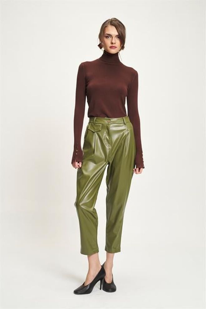 Sobe Istanbul Zelene Elegantne Casual Ulične Hlače Veleprodaja odjeće Posao