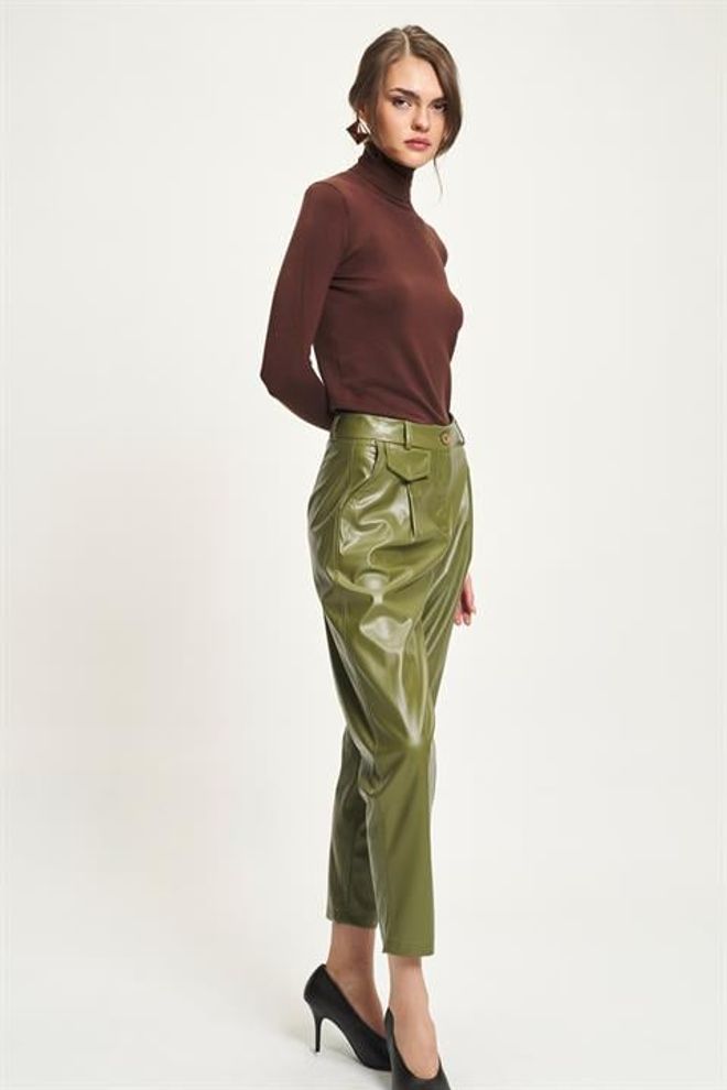 Sobe Istanbul Zelene Elegantne Casual Ulične Hlače Veleprodaja odjeće Proljeće