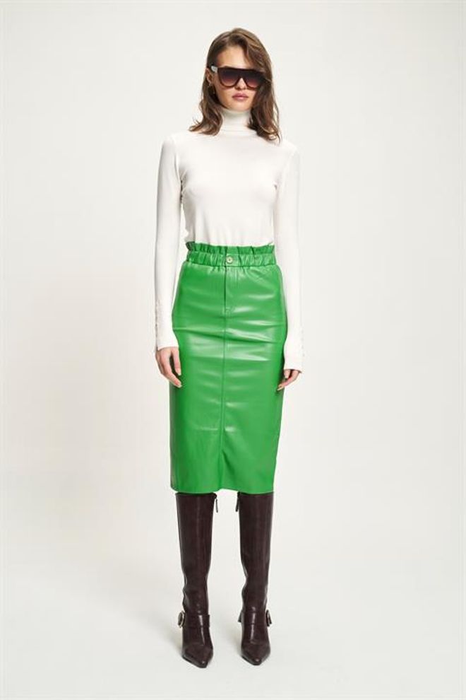 Sobe Istanbul Green Elegant Formal Glam Pencil Skirt Midi Wholesale Clothing 1