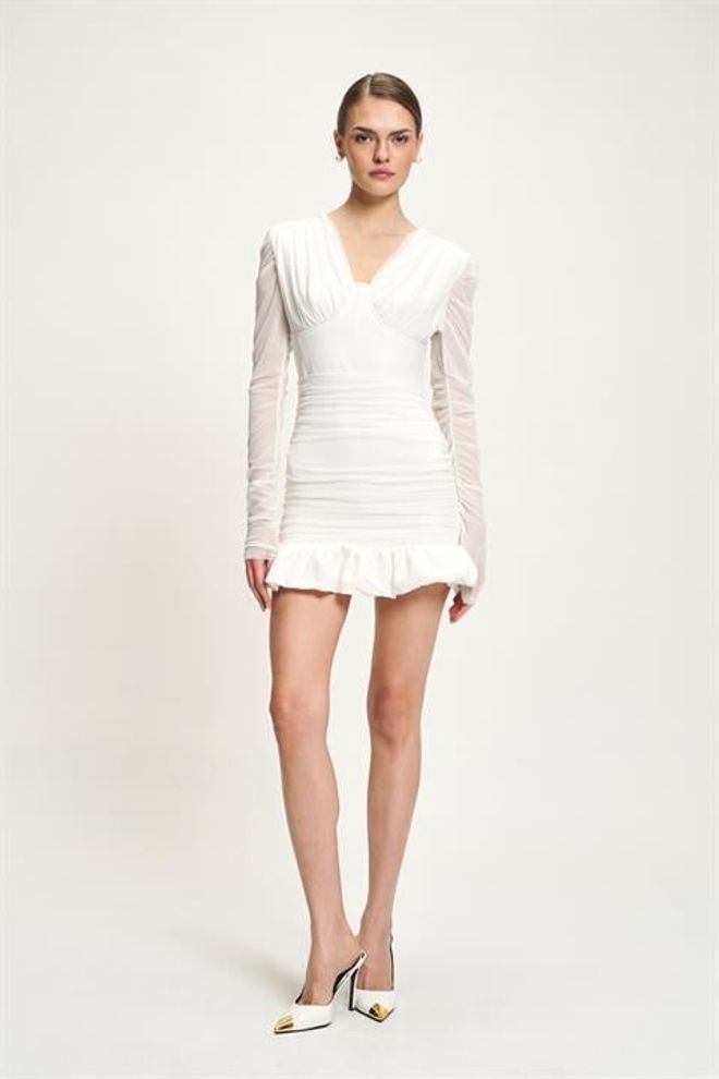 Sobe Istanbul Бели Секси Елегантни Мини Бодикон Хаљина Велепродаја одеће Секси