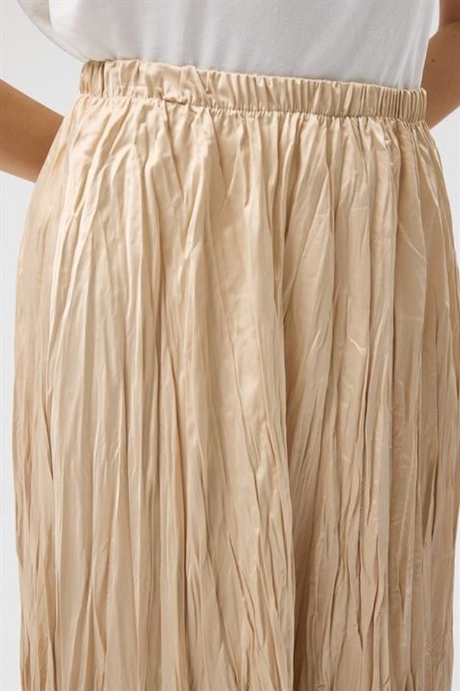 Sobe Istanbul جيبة بيج ميدي مطوية بخصر متوسط وسحّاب على السحب ملابس بالجملة غير رسمي