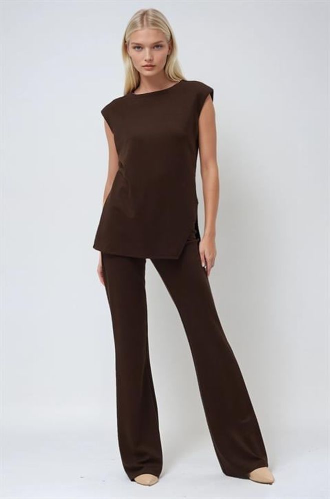 Sobe Istanbul جلس بني غير رسمي رائع للعمل والصالة ملابس بالجملة غير رسمي