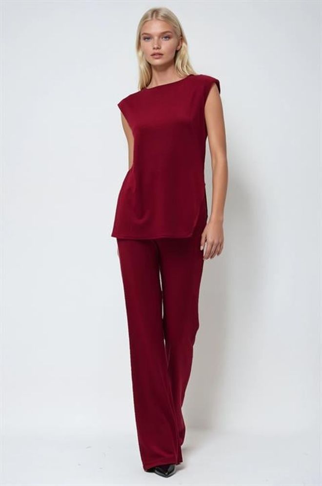 Sobe Istanbul جلس أرجواني داكن رائع رسمي ملابس بالجملة رَسمِيّ