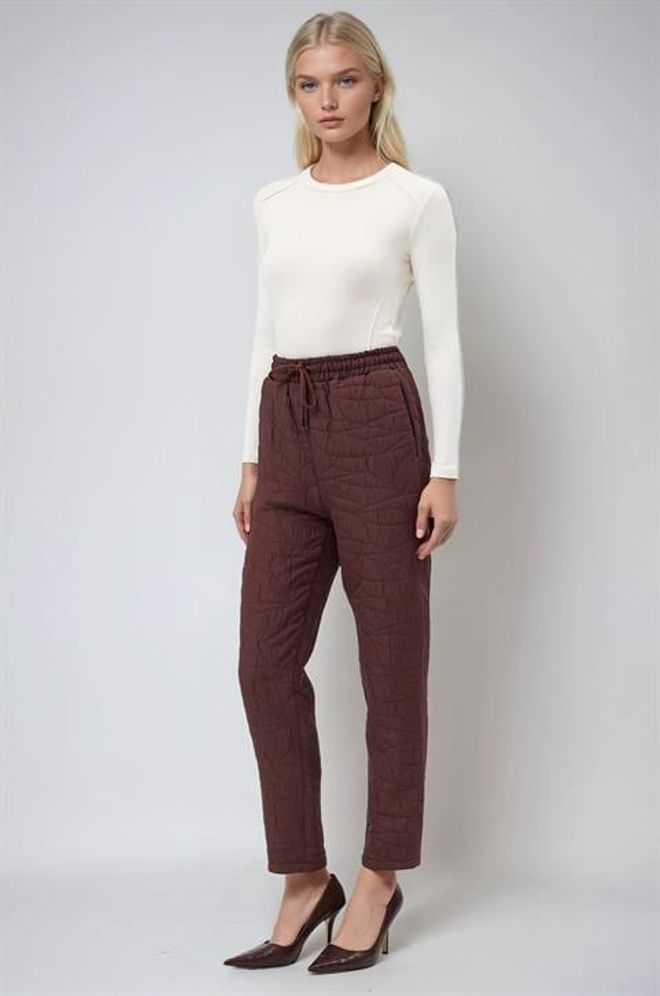 Sobe Istanbul Smeđe Prošivene Sportske Elegantne Hlače Jogger Veleprodaja odjeće Ležerni