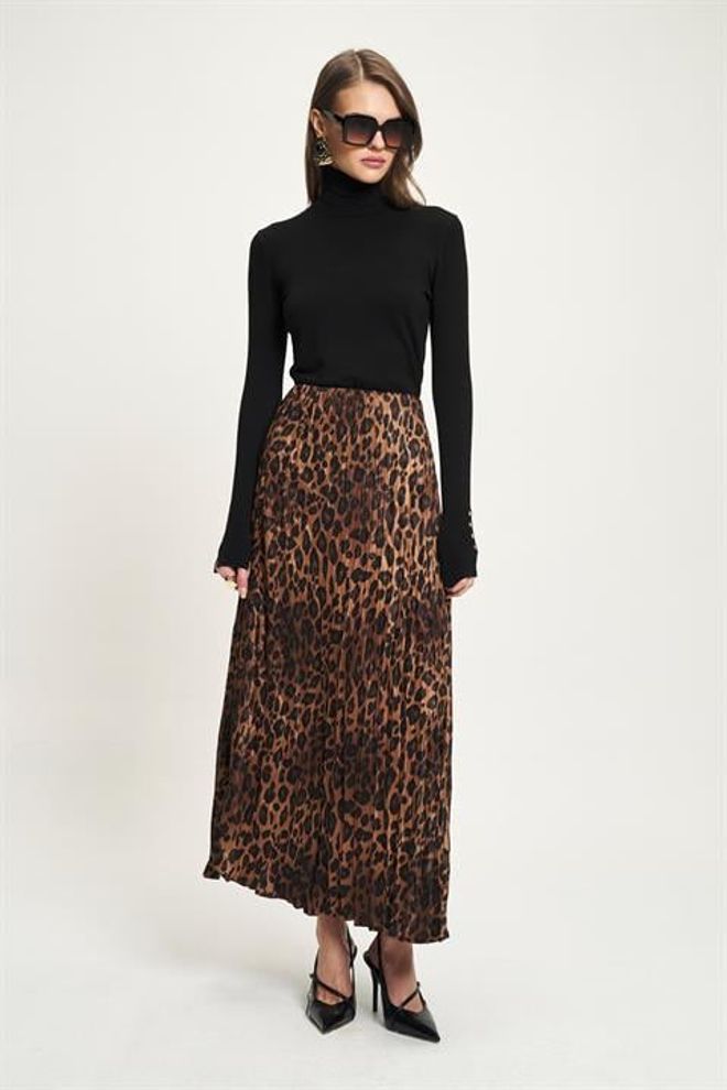 Sobe Istanbul Fustă Plisată Maxi Maro Cu Talie Înaltă Îmbrăcăminte cu ridicata Casual