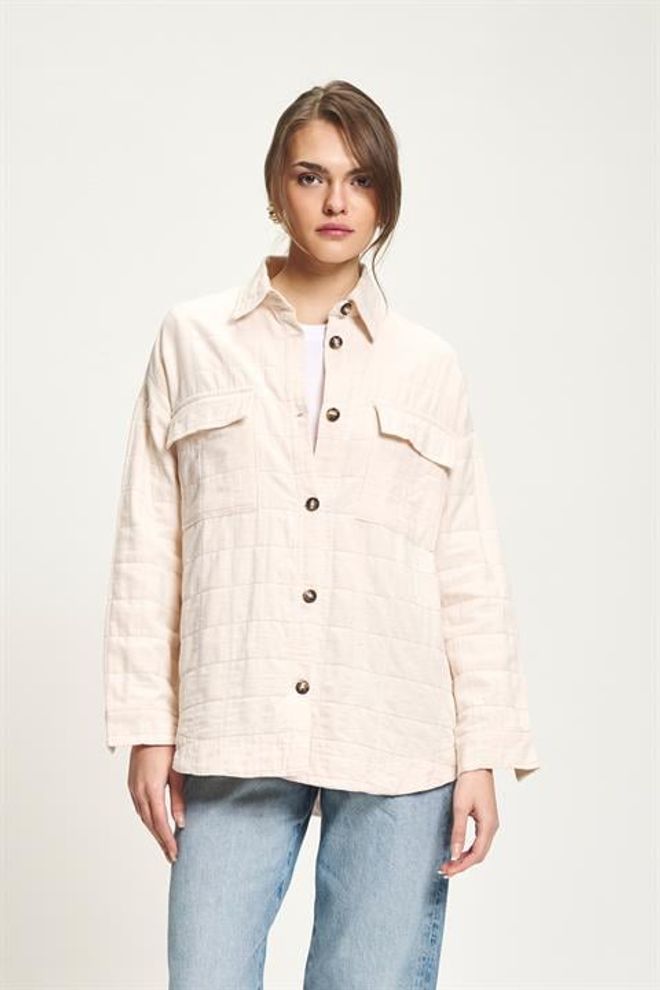 Sobe Istanbul Smėlio Spalvos Oversized Kasdienė Polo Apykaklės Marškiniai Didmeninė prekyba drabužiais Kokteilinė