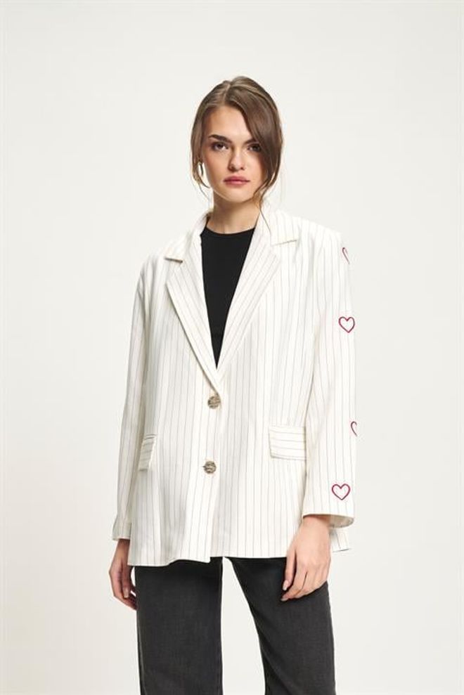 Sobe Istanbul Giacca Bianca Blazer Monopetto Abbigliamento all'ingrosso Casuale