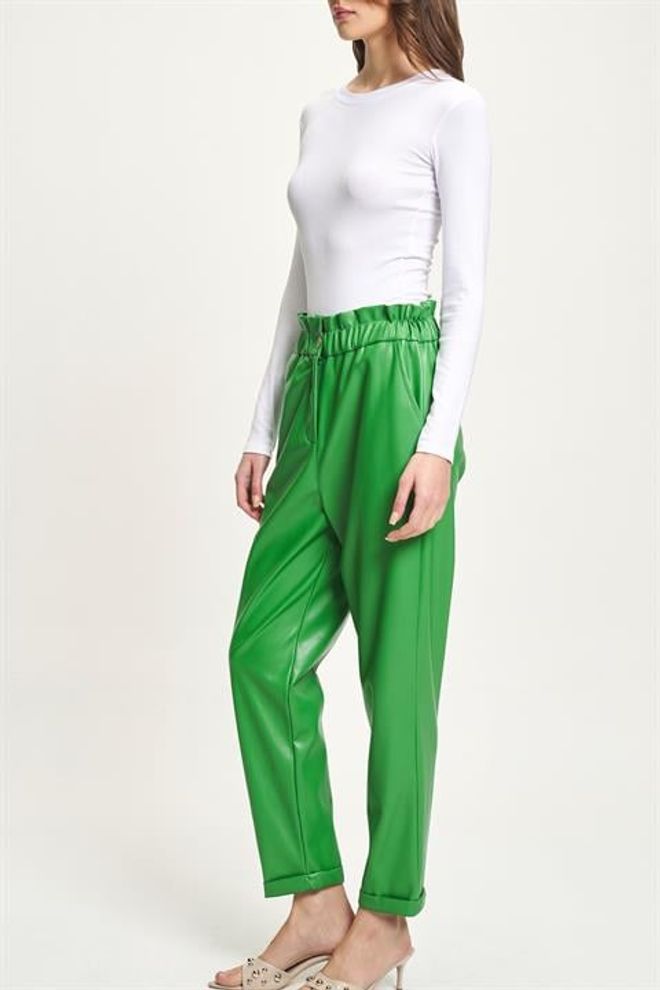 Sobe Istanbul Green Casual Elegant Tapered Pants Wholesale Clothing 5