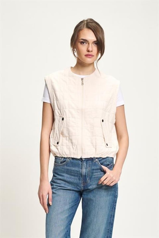 Sobe Istanbul Жилет Бежевый Повседневный Уличная Одежда Виды Спорта Оптовая продажа одежды Повседневный