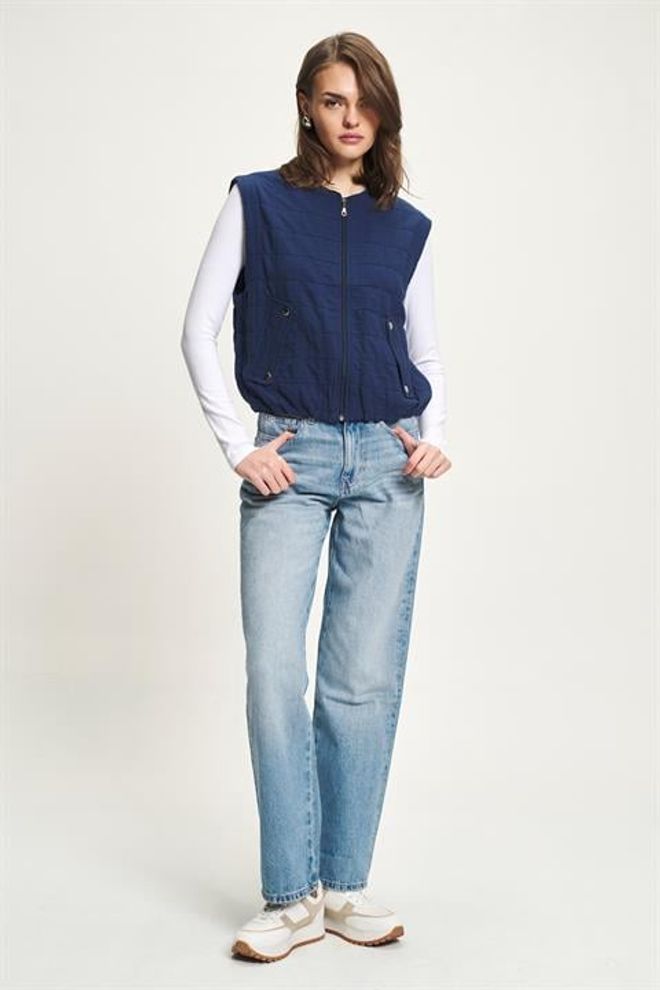 Sobe Istanbul Жилет Темно синий Повседневный Виды Спорта Оптовая продажа одежды Повседневный