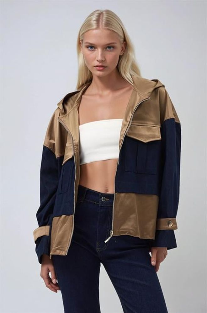 Sobe Istanbul معطف كاكي مقنع غير رسمي أنيق ملابس بالجملة عيد ميلاد